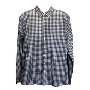 Sonoma Goods For Life Blue Gingham Button-Down Shirt XXL